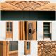 Parisian glass cabinet art deco raw wood