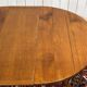 Round cherry wood table, 6 feet, Louis Philippe style with 2 extensions.