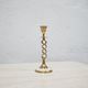 Vintage candle holder in brass and mother-of-pearl