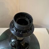 Vintage 1970s green and black ceramic lamp base