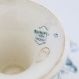 Servant dish on piedouche / compotier, Terre de Ferre, Longwy cute pattern, Vintage, early 19th