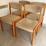 Set of 4 vintage baumann chairs from the 50s