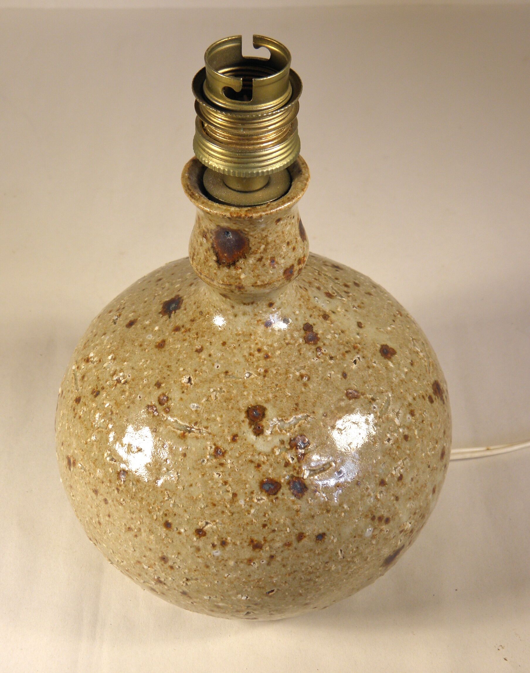 Lampe en grès et tissu  1970