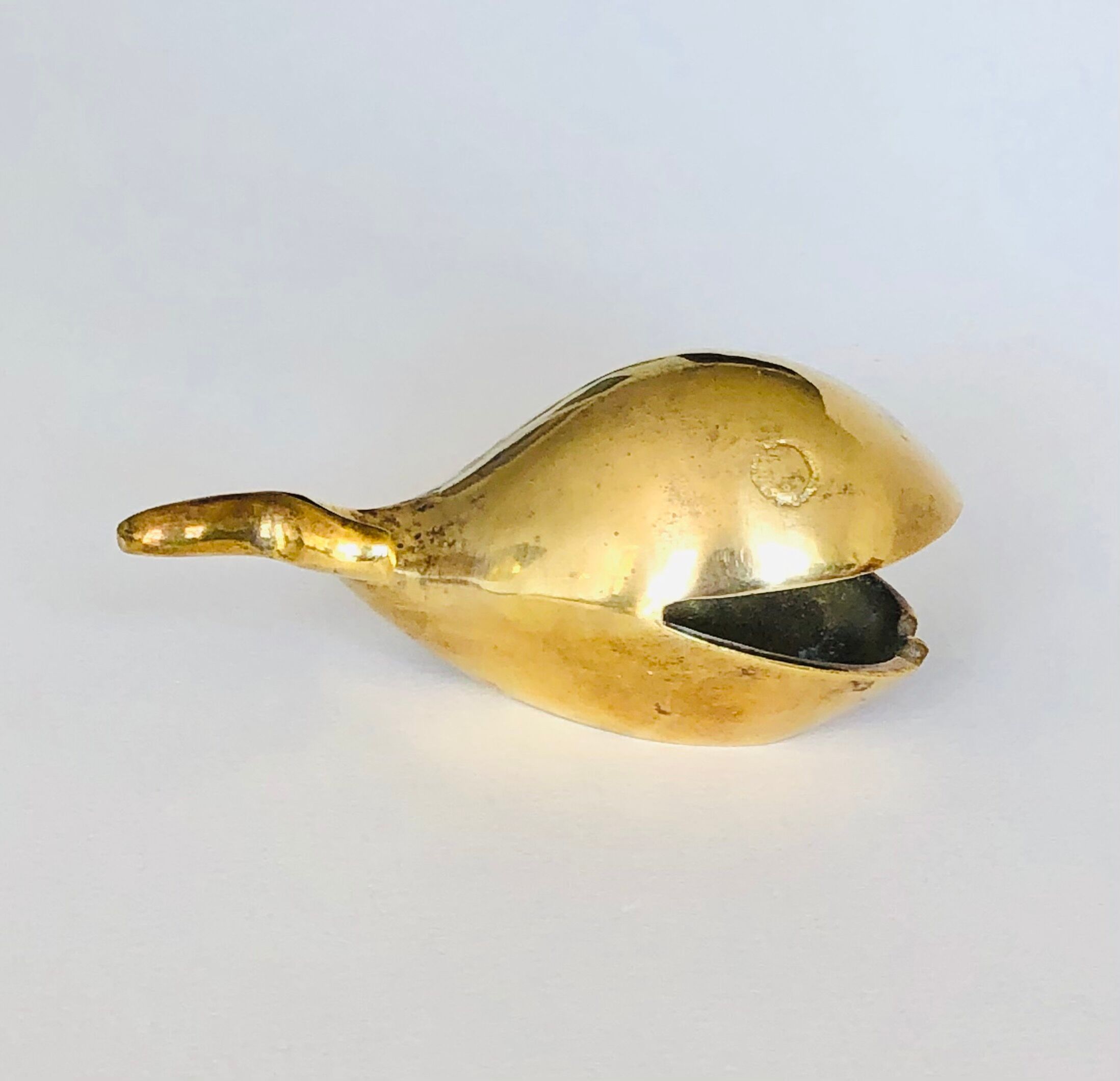 Brass whale ashtray