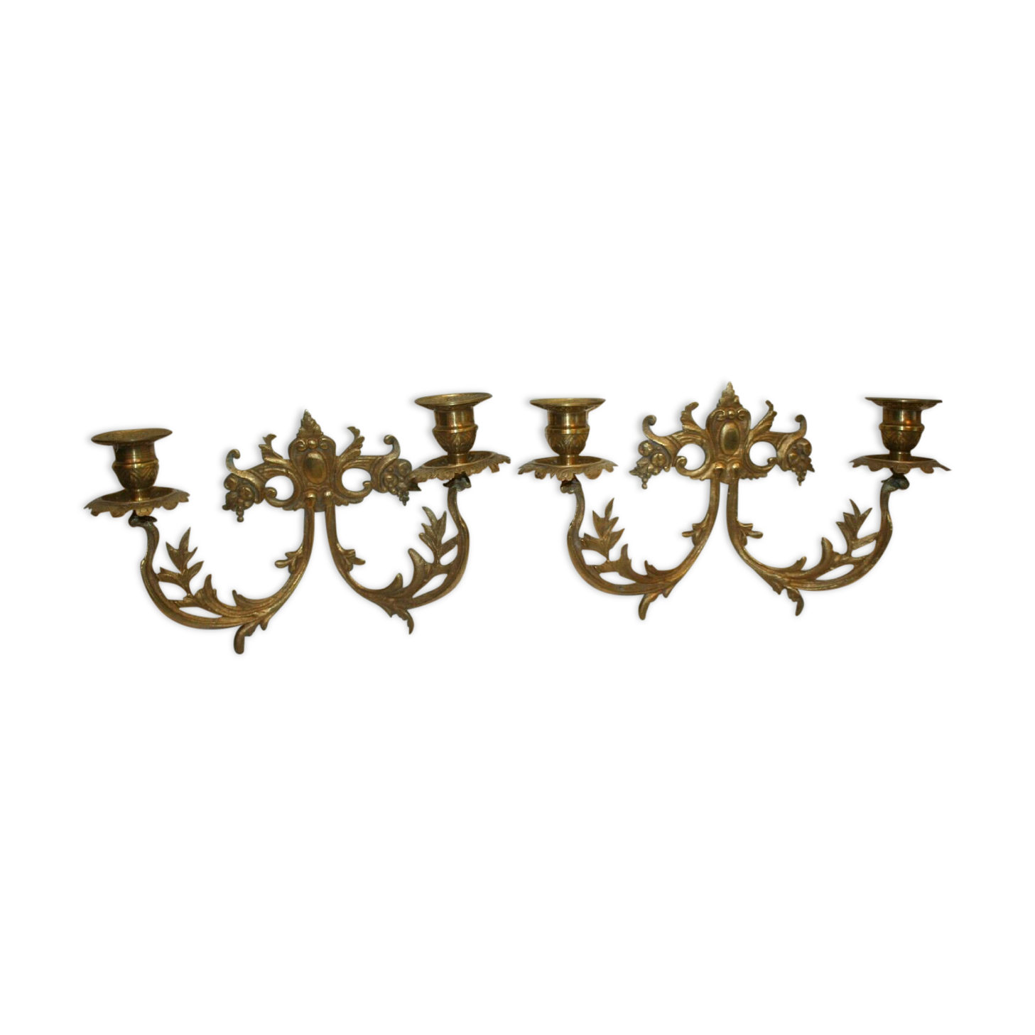 Pair of bronze candlesticks