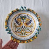 Beautiful Italian ceramic Deruta bowl or compote dish, made and pe