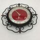Pendulum clock old featured in metal and vintage copper spikes