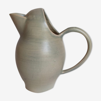 Ceramic potter's pitcher with matte enamel, 50s