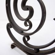 Art Nouveau Wrought iron tripod floor candlestick