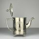 Vintage teapot and tray in solid silver by Royal Sheffield, England, 1950s, Set of 2.