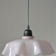 Suspension vintage en opaline rose pâle effet drapé