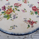 Large old dish in faience Longchamp iron earth Chevrefeuille Flowers