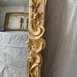 19th century gilded mirror with pediment