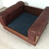 Fauteuil cuir design, années 60