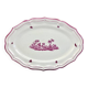 Old oval dish Gien model Paysages roses 1960 1971