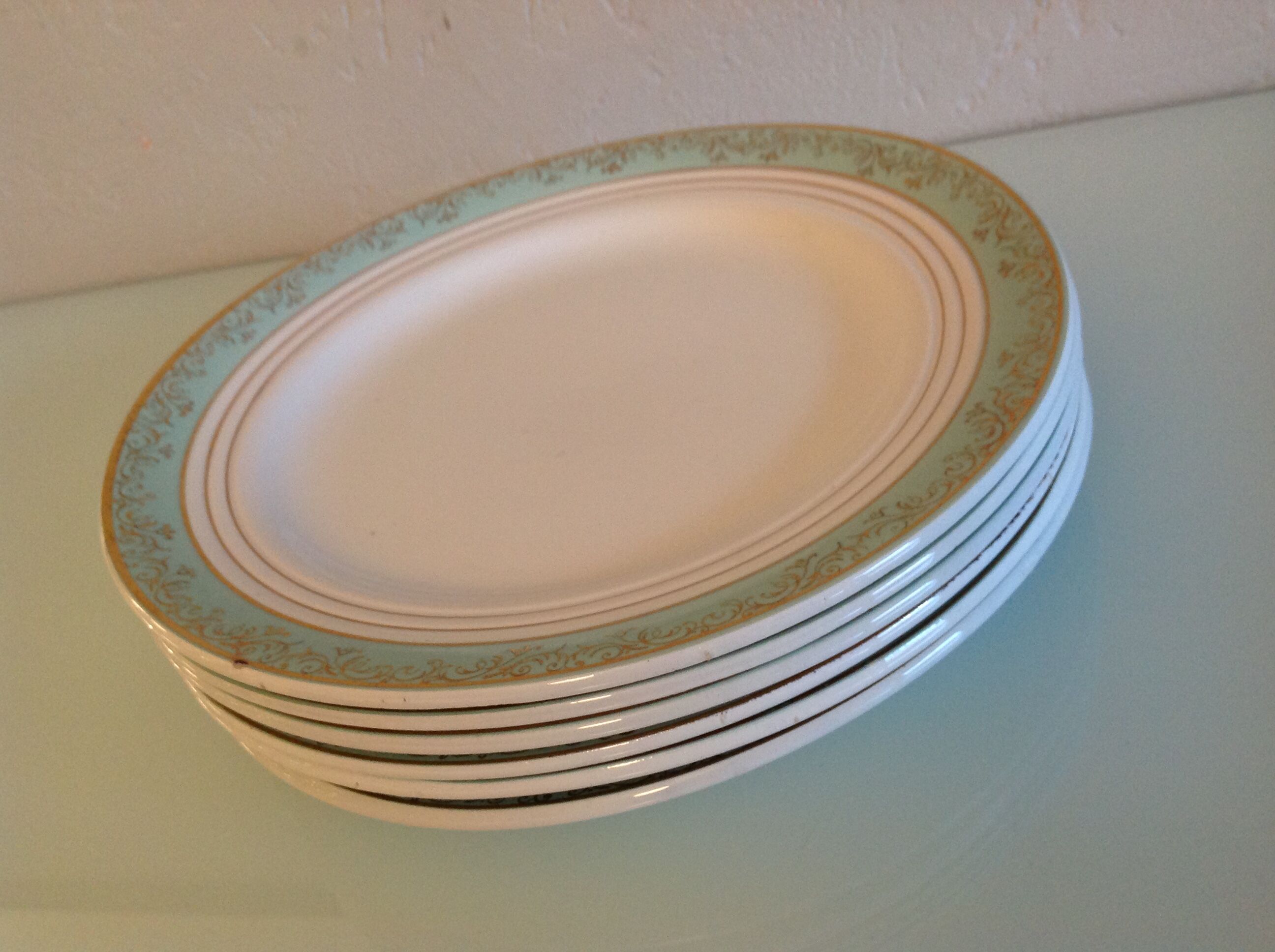 Six flat plates decor Sully by Ceranord/ vintage 50/60s