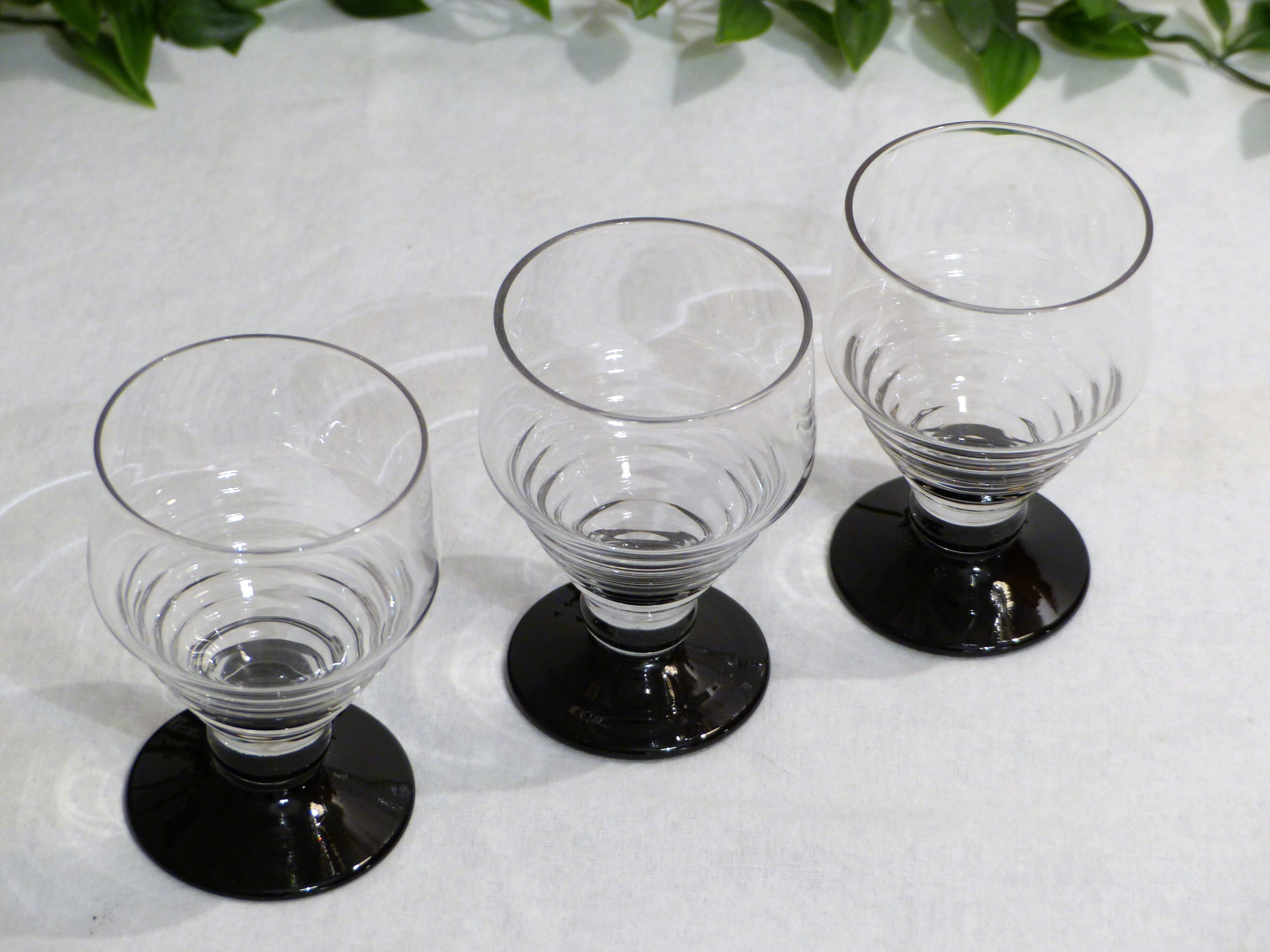 3 vintage glasses