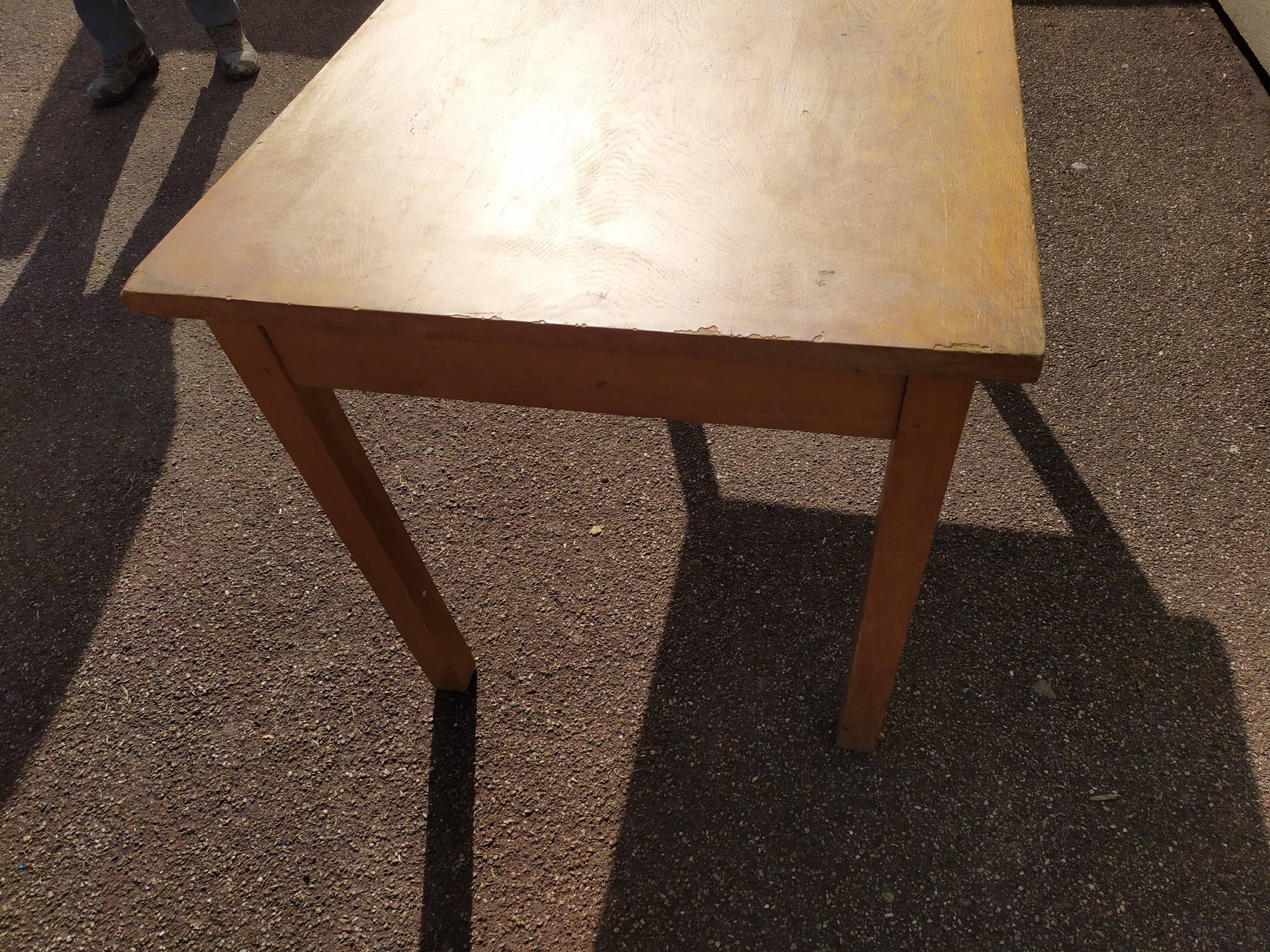 Old farm bistro table in solid wood 50/60