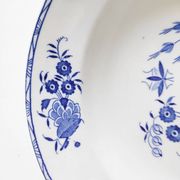 Boch Frères deep plate with large bouquet decoration