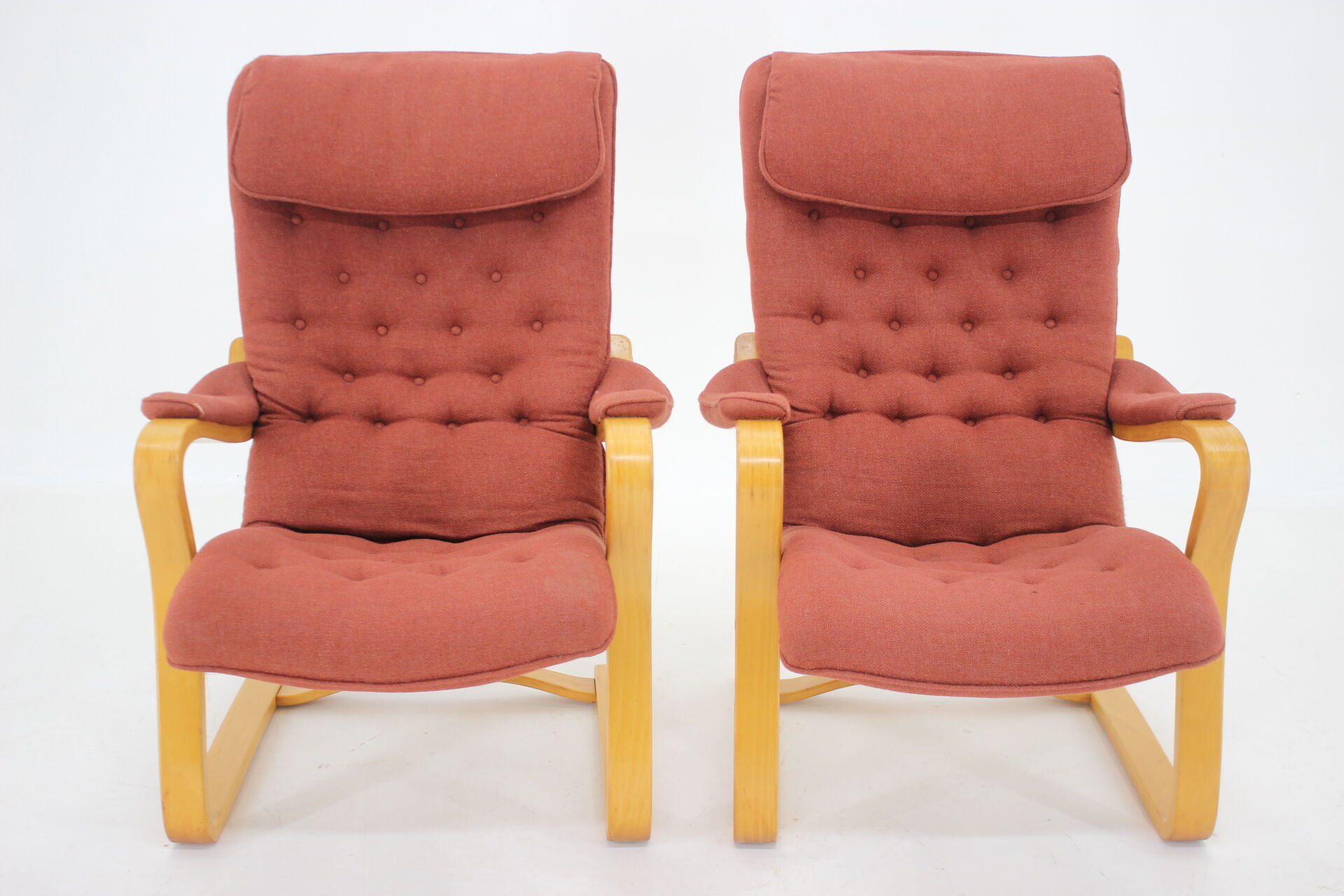 1970s Gustav Axel Berg Pair of 'Peter' Easy Chairs by Bröderna Andersson,Sweden