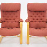 1970s Gustav Axel Berg Pair of 'Peter' Easy Chairs by Bröderna Andersson,Sweden