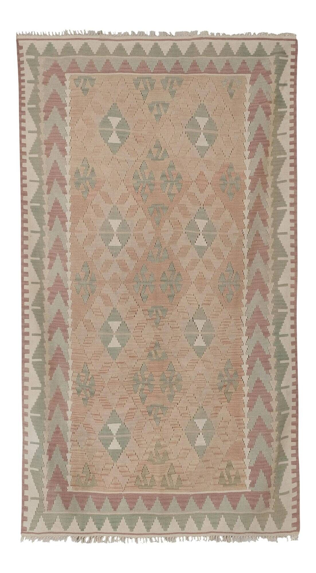 Vintage Turkish kilim, handwoven, 137x232 cm.