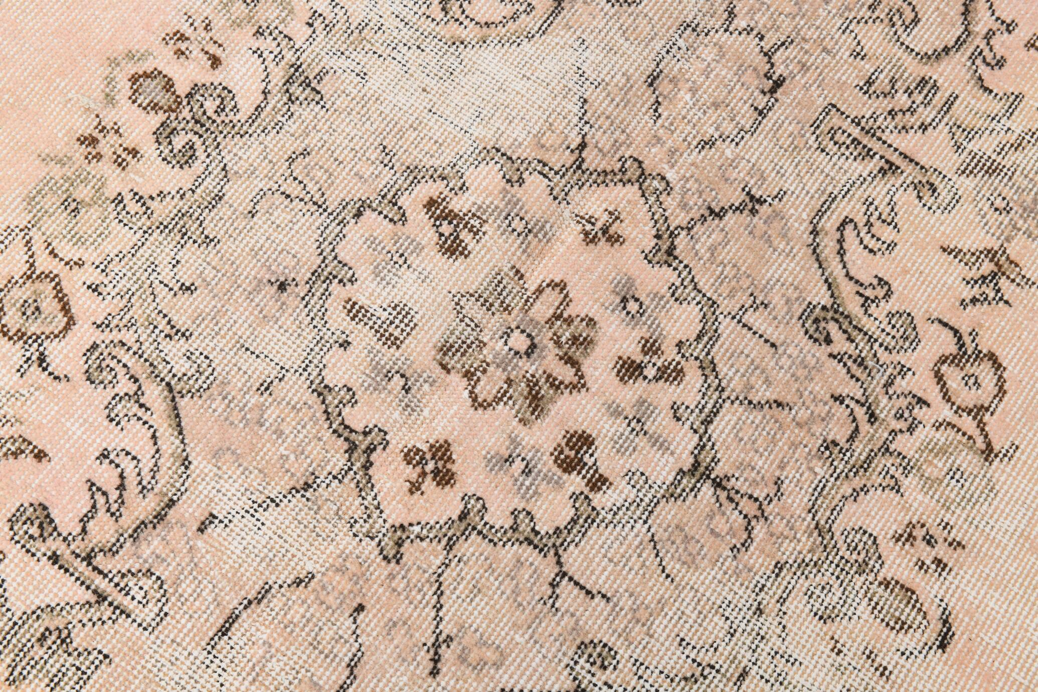 5x9 Brown Beige Classic Floral Handmade Vintage Rug, 167x283Cm SK 5465