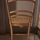 Napoleon III style chair known as the Opera model in worked wood and cane on restored seat 1850