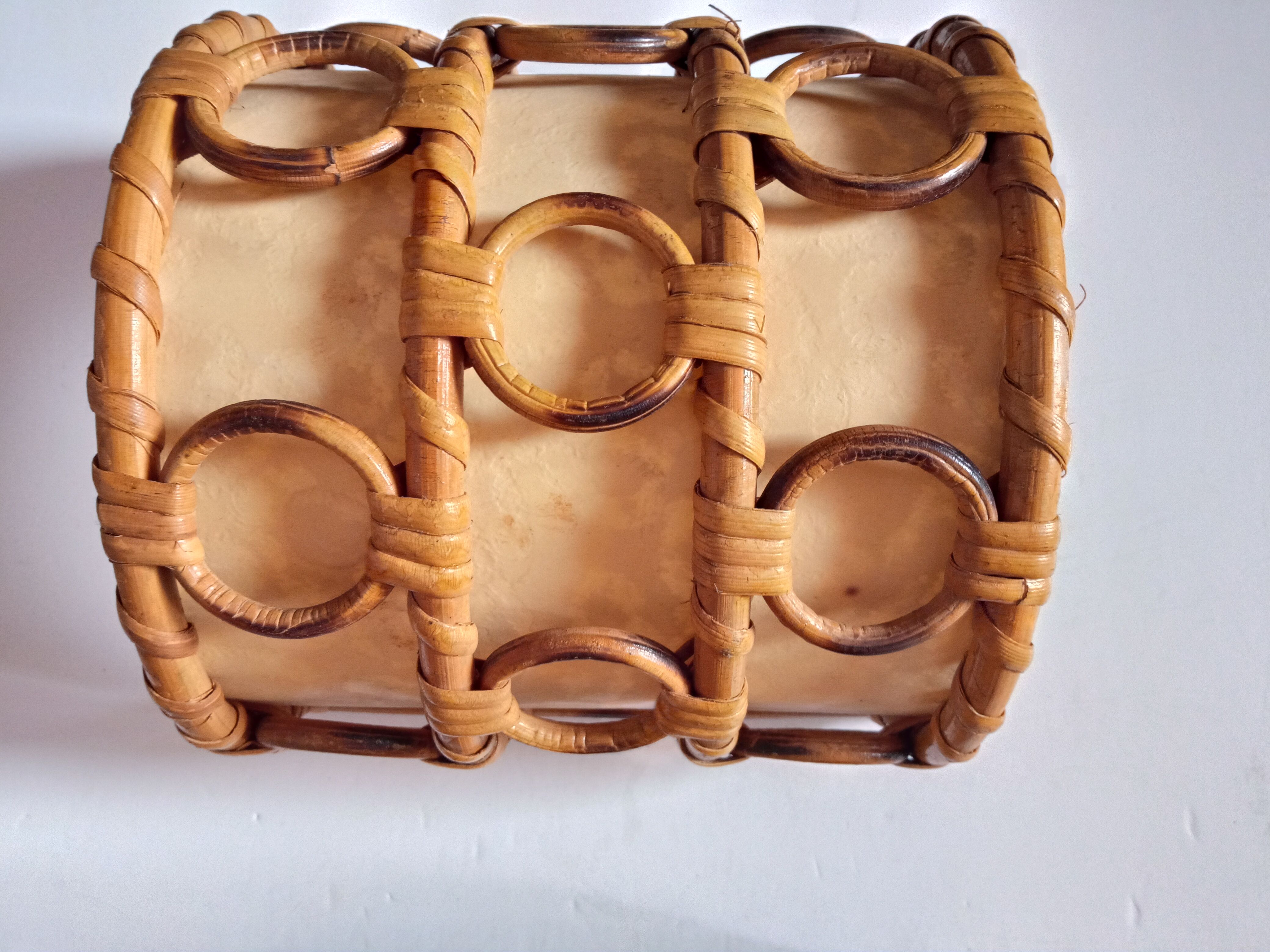 Vintage bamboo sconces