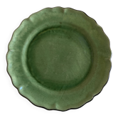 XXL centrepiece with fluting in glazed stoneware 1950 Dieulefit