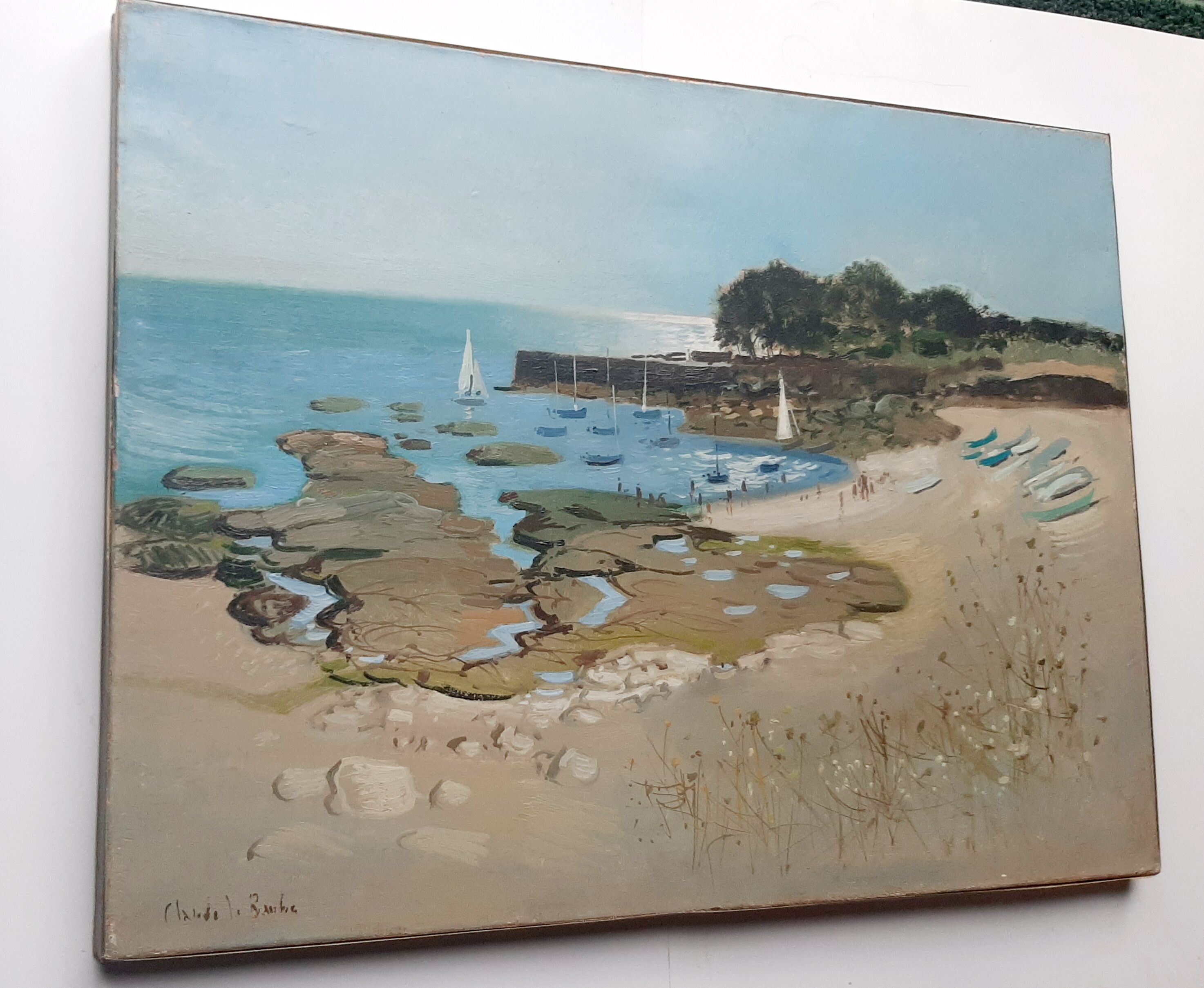 Landscape sea Brittany signed