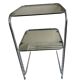 Vintage 1970s side table in smoked glass and chrome.