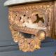 Console XVIII wooden gold louis xvi white marble flower falls