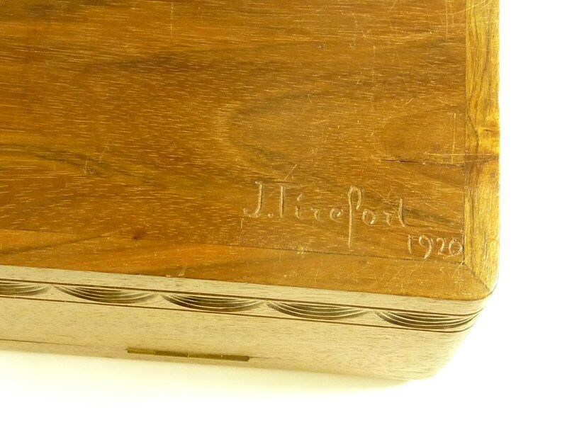 Jean Tirefort, long sculpted wooden box