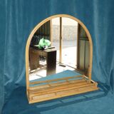 Rattan mirror and cannage tablet