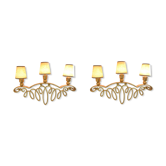 Pair of 1950 wall lights, Raymond Subes