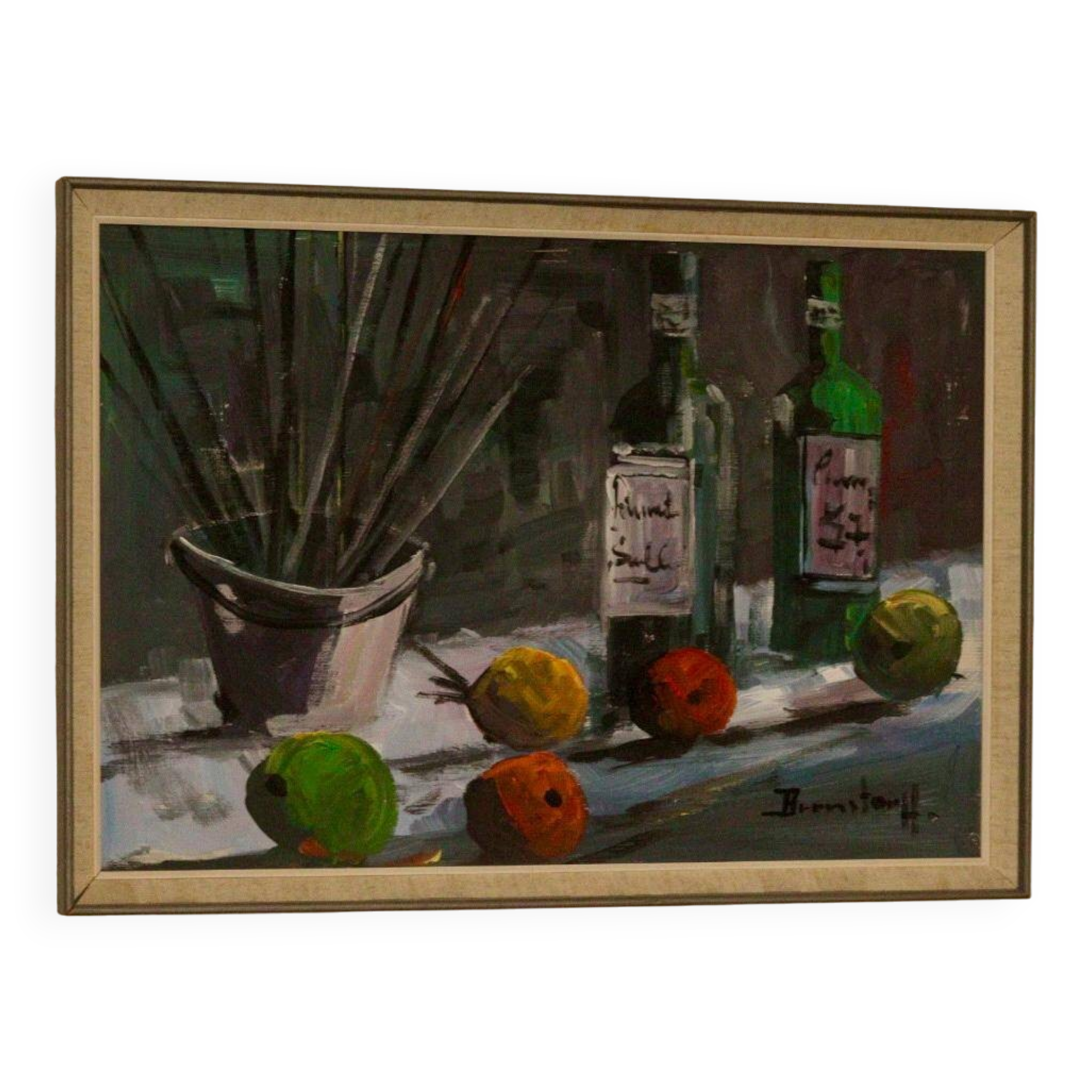 "Still Life, Wine and Fruit  " by Bronstolf.