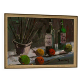 "Nature morte, vin et fruits" de Bronstolf.