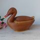 Vintage Chinese wicker duck – woven basket from the 1970s with a lid.