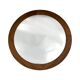 Round vintage mirror with wooden frame Scandinavian style Denmark 1960s