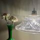 Vintage molded glass lampshade pendant light - tableware collection -