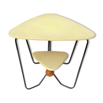 Table guéridon double plateaux 1960