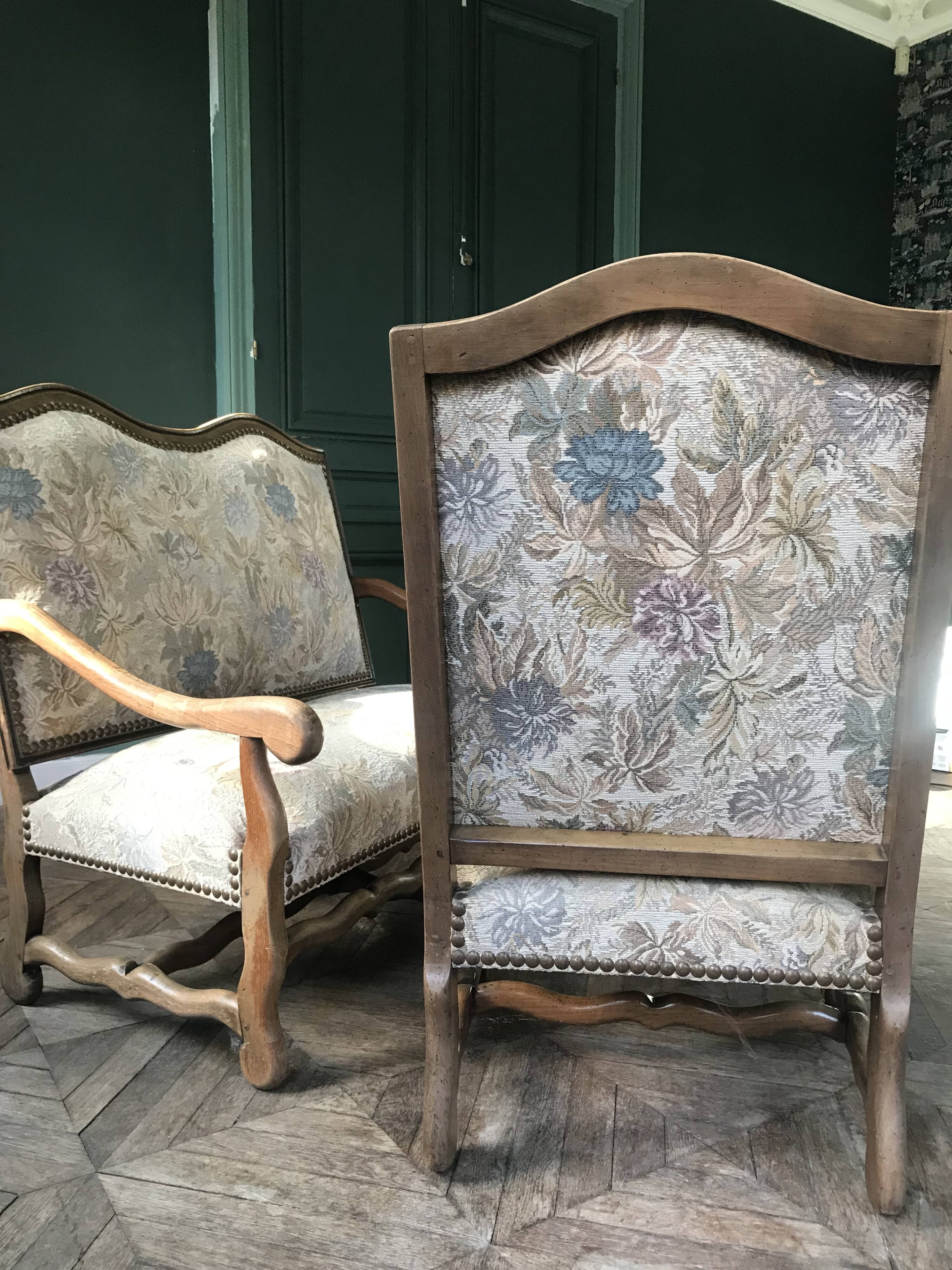 Louis XII bench and armchairs