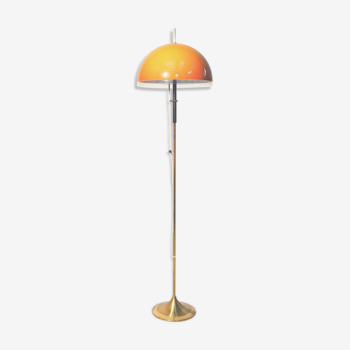 Floor lamp brass and plexiglass, 1960