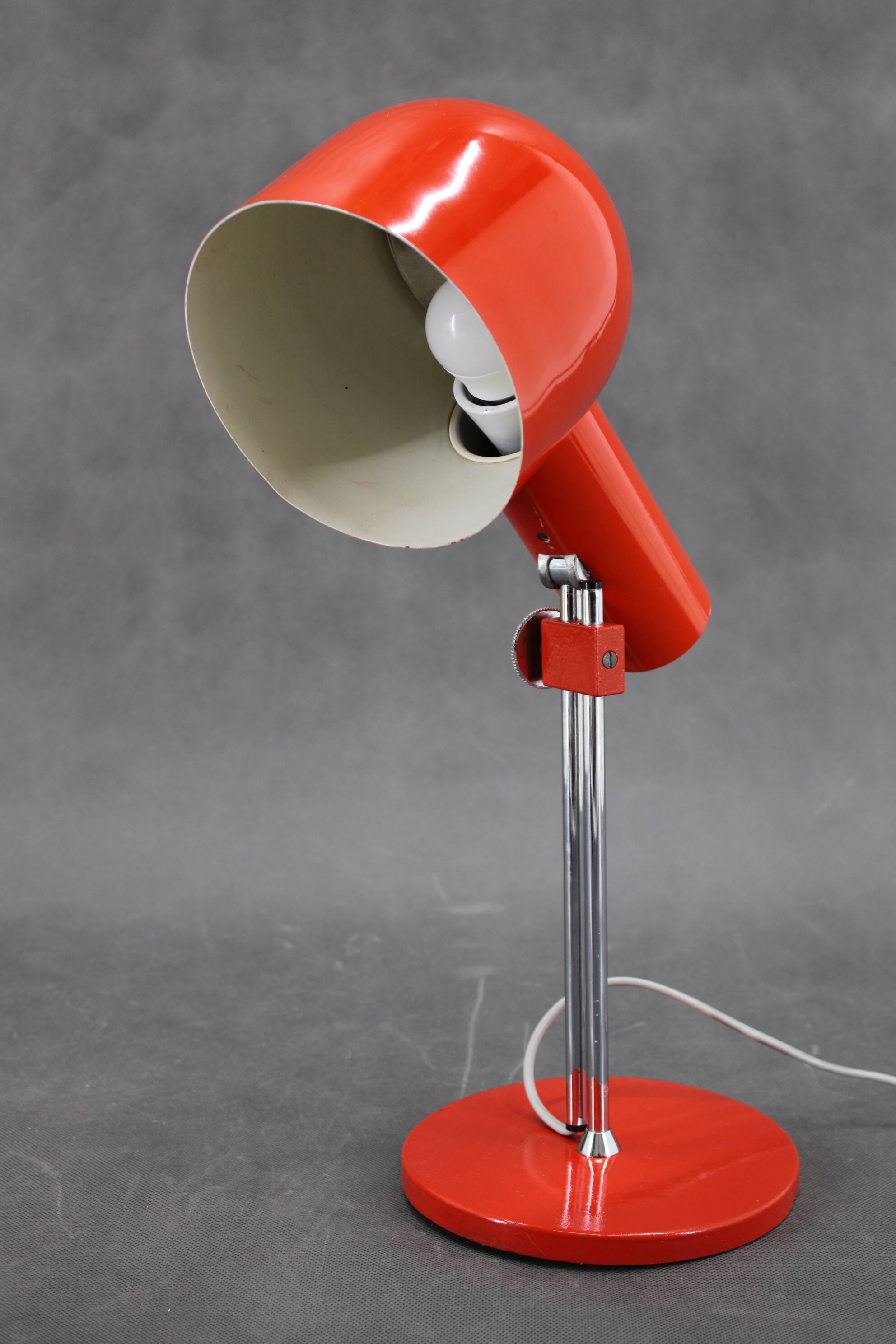 1960s Josef Hurka Red Desk Lamp for Napako , Czechoslovakia