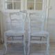 Pair of country-style chairs re-enchanted in pearl gray