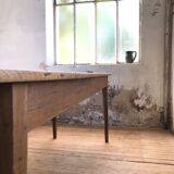 Farm table in raw wood