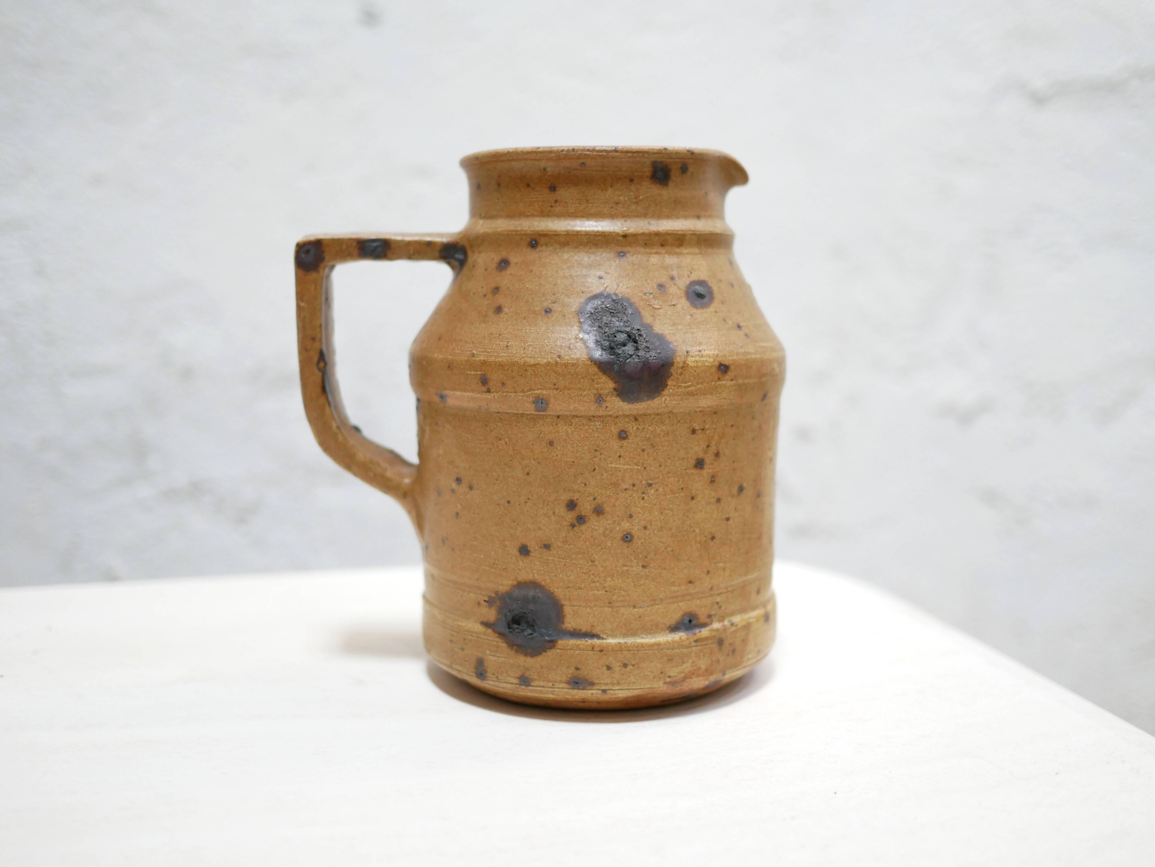 Vintage pitcher in pyrite stoneware