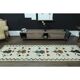 1970s Vintage Turkish Oushak Handmade Wool Cotton White Runner Rug 91x328