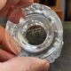 Lalique vase in frosted crystal, Saint Cloud model.